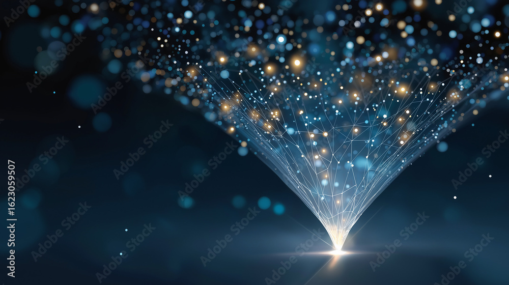 Poster digital information flow: a dynamic illustration that encapsulates the essence of information flow, 