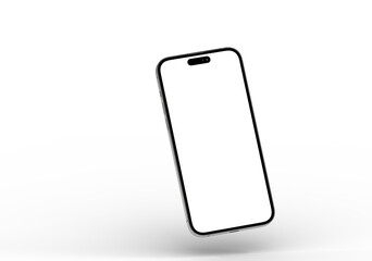 High-quality photo of a modern smartphone with a blank screen, perfect for app presentations or website mockups.