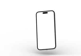 High-quality image of a modern smartphone with a blank screen, perfect for app presentations or website mockups.