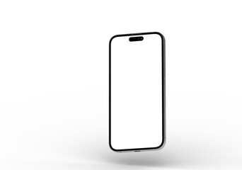 Clean smartphone mockup with blank screen. Perfect for app presentations or website designs.