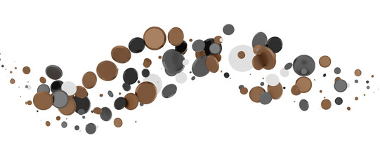 gold  Shower: Dynamic 3D Illustration of Dancing gold Confetti