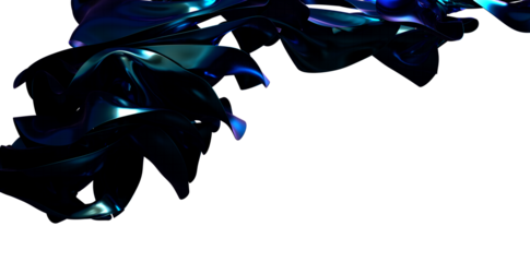 blue wave abstract background 3d rendering flat design style