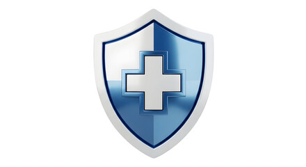 Fototapeta premium Medical Shield Icon Health Protection and Security Symbol