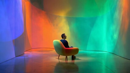 Bright colors in contemporary art exhibit invite reflection