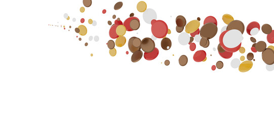  Multicolored confetti on white