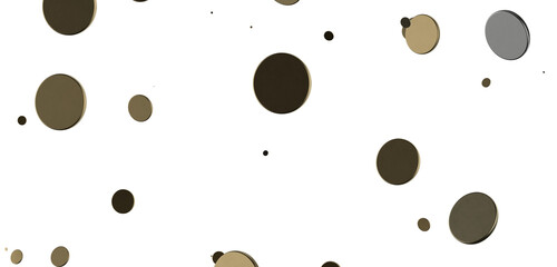 Celestial Celebration: Radiant 3D Illustration of Celestial gold Confetti