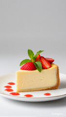 cheesecake with strawberries