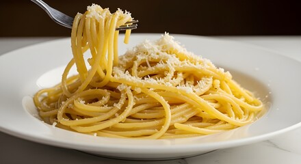 A Plate of Spaghetti with Hearty Tomato Sauce and Herbs