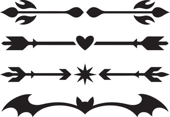 Fototapeta premium Arrow Divider Vector Illustration with Decorative Elements and Shapes