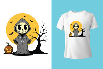 Spooky 'Boo tiful' Typography Vector T-Shirt Design