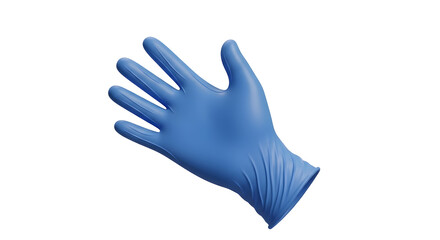 Fototapeta premium Blue Nitrile Glove for Medical Exam Protection Healthcare Science Hygiene