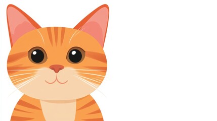 Fototapeta premium Orange Tabby Kitten Illustration, Cute Pet Design, Cartoon Cat Pet Illustration, Cat Art