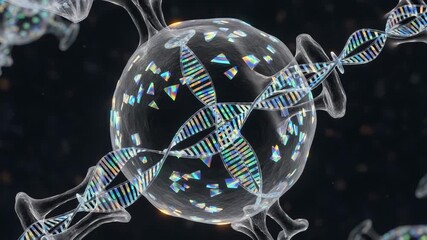Cell dna helix structure molecule science biology medical research genetic engineering healthcare background - Powered by Adobe