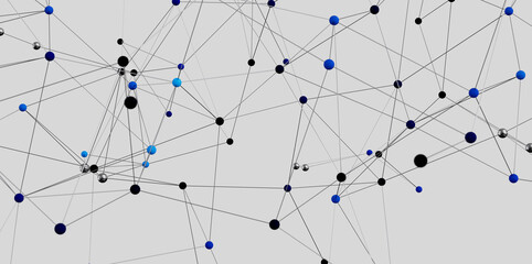Stock photo of an abstract network with connected dots and lines. Ideal for technology, connection, and network concepts.