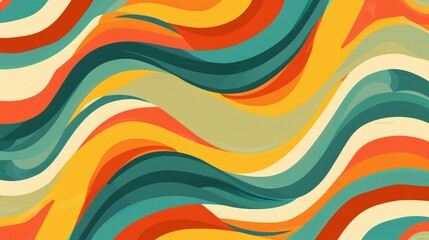 Abstract wavy pattern with warm colors for design and decoration.