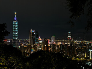 Fototapeta premium 台湾・台北 象山から台北101の夜景