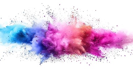 A vibrant explosion of colorful powder creating an artistic visual effect.