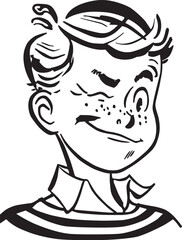 Retro Man Winking, Pop Art Style