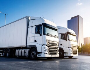 Fototapeta premium truck logistics mock up