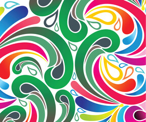 artistic creative colorful rainbow floral pattern.eps