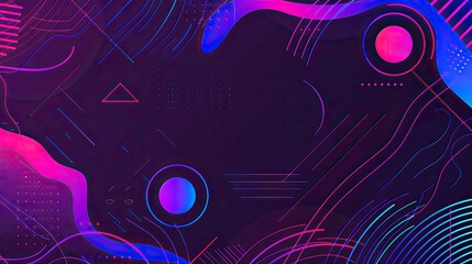 Abstract digital background with vibrant colors and geometric shapes.
