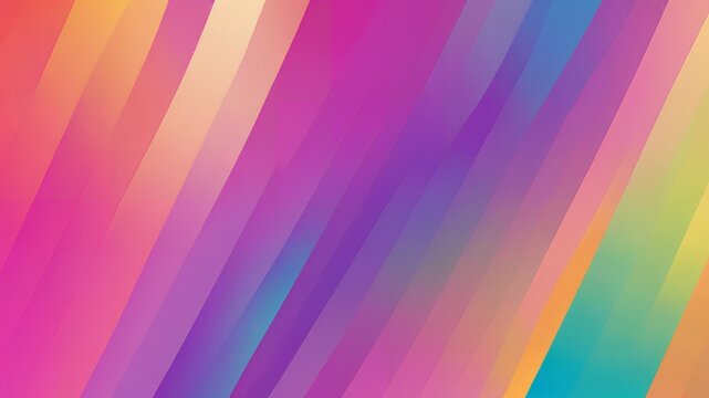 Diagonal gradient stripes transition through vibrant pinks purples blues and yellows