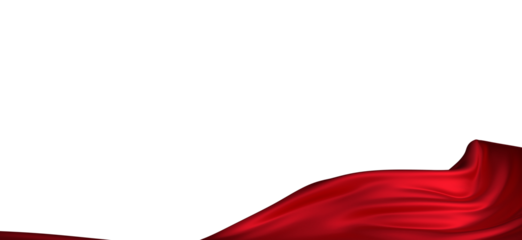 3d render of abstract red cloth falling.