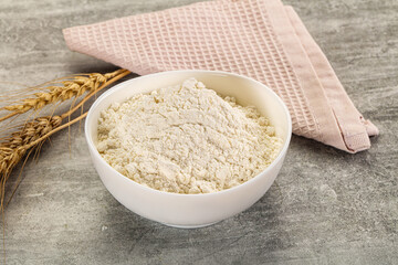 Wheat flour for cooking in the bowl