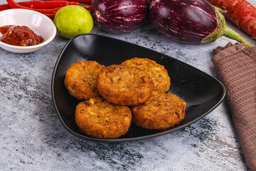 Fried potato crispy golden hash brown