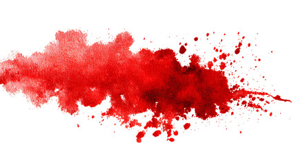 Abstract red watercolor splash on black background