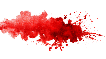 Abstract red watercolor splash on black background