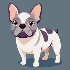 french bulldog dog vector art illustration