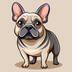 french bulldog dog vector art illustration