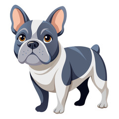 french bulldog dog vector art illustration