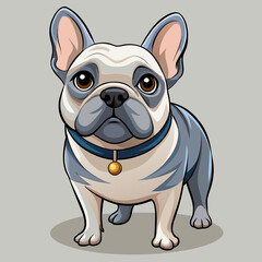 french bulldog dog vector art illustration