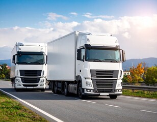Naklejka premium truck logistics mock up