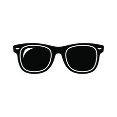 Fototapeta premium Black sunglasses icon on white background for graphic design use
