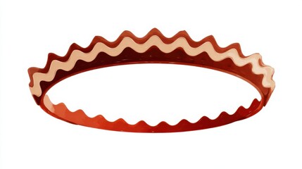 Illustration of a Wavy Brown and Beige Crown