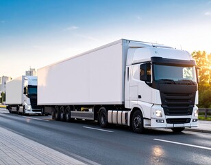 Fototapeta premium truck logistics mock up