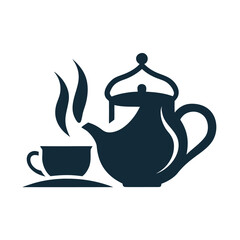     Tea house logo vector illustration.

