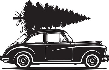 Christmas Truck Vector Art, Car Icon Vector