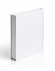 Blank white book-style box