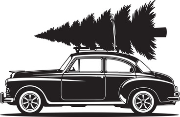 Christmas Truck Vector Art, Car Icon Vector