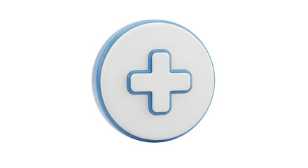 Fototapeta premium Medical Plus Sign Icon Healthcare Symbol First Aid Cross Graphic Design Element Health Emergency Clinic Hospital Doctor Aid Science 3D Minimalist Modern UI Web Design