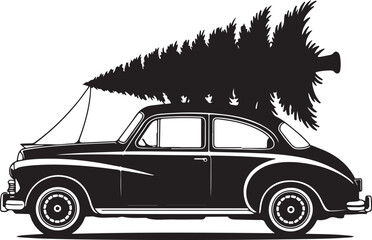 Christmas Truck Vector Art, Car Icon Vector