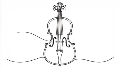 Simple violin line drawing