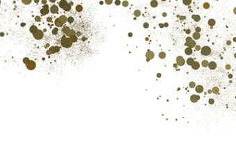 Cascading Celebration: Striking 3D Illustration Showcasing an Abundance of gold Confetti