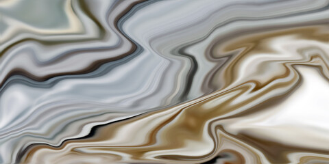 Abstract marble texture with flowing waves of brown, beige, black, and gray, creating a smooth and elegant fluid design ideal for backgrounds and decorative patterns.

