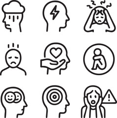 Mental health icons 