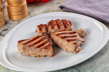 Gourmet Grilled tuna fish steak